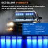 Nilight 32LED Blue Emergency Dash Strobe Lights with Controller Suction