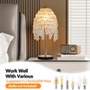 juruilight 19 Inch Gold Crystal Table Lamp,Elegant Nightstand Lamp with