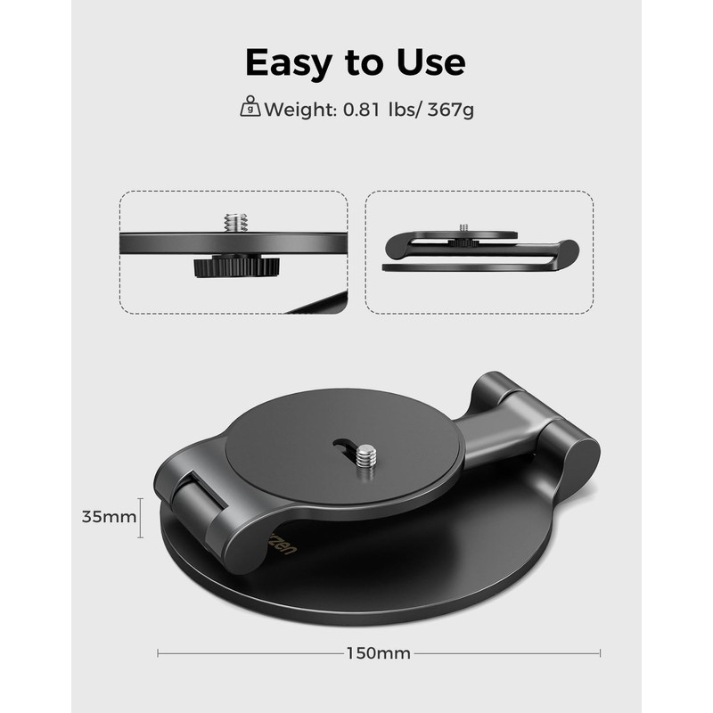 Aurzen Projector Foldable Stand, Ultra-Compact with Easy Setup, 180° Rotation,