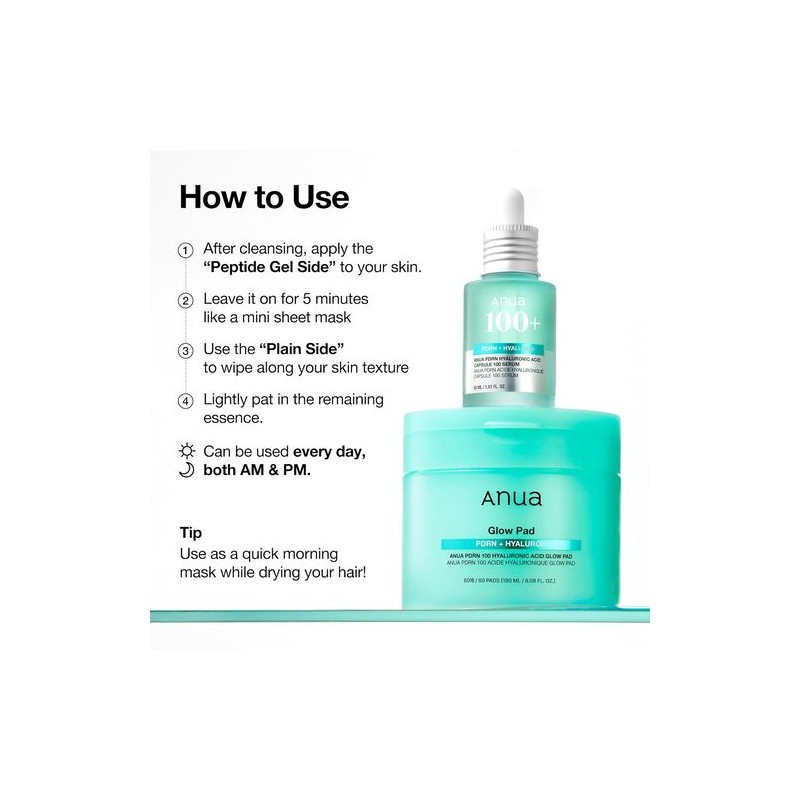 Anua [Anua]PDRN 100 Hyaluronic Acid Glow Pad (60ea)