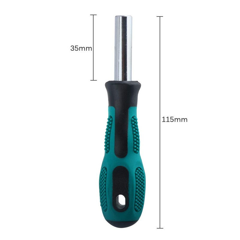 6.35mm Mini Short Screwdriver Handle Magnetic Bit Holder Extension 1/4