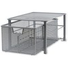 DecoBros Mesh Cabinet Basket Organizer with Split Card, Silver (Large
