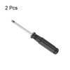 sourcing map Mini Slotted Screwdriver, 4.0mm Flat Head with Black