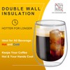 ComSaf Double Walled Glass Coffee Mugs(11 oz/320ml), Thermo Insulated Borosilicate