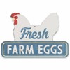 Fresh Farm Eggs Metal Sign - Vintage Farmhouse Kitchen Sign