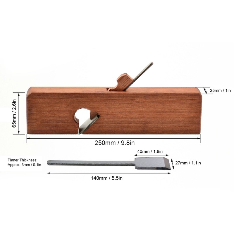 Wood Plane Carpenter Trimming Planer Flat Edge Slotting Hand Woodworking