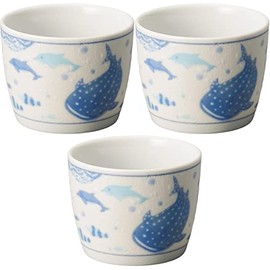 Setomonohonpo 3-piece Set of 3 Nabama Jinbei Soba Boar Mouth, 3.4 x 2.6 inches (8.7 x 6.6 cm)