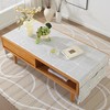 LAVSHOME Modern Coffee Table Cloth Cover with Storage Pockets on