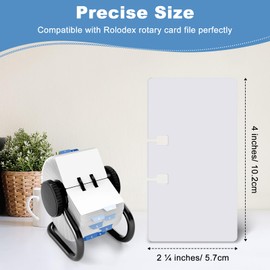 ElectricWise Business Cards Refill Kit, Compatible with Rolodex Card File Holds, 2-1/4" x 4", White, 300 and Gradient Blue Index Tabs (Large 60 Tabs), Rotary File Card Replacement Set