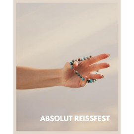 GD GOOD.designs EST. 2015 ® Chakra pearl bracelet (8 mm Jasper natural stones), jade bracelet for men and women, turquoise