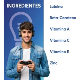 Súluu Luz Azul | Gomitas Vitaminadas, Protege la Vista de la Luz y Resplandor de las Pantallas, Promueve la Salud Ocular | 60 Gomitas | Luteína, Betacaroteno, Vitamina E, C, A y Zinc, Sin Gluten.