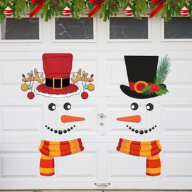 28 Pcs Snowman Garage Door Magnets, Christmas Snowman Refrigerator Magnet, Magnetic Christmas Garage Door Decorations for Winter Xmas Parties, Family Gatherings