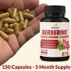 BMVINVOL Berberine Capsules 150 Count Dietary Supplement With Ceylon Cinnamon