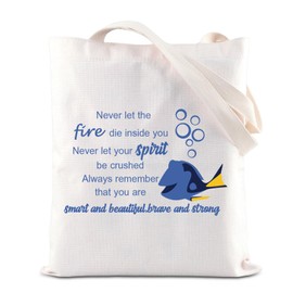 JNIAP Do-y Fish Cosmetic Bag Do-y Movie Merchandise Fish Ocean Themed Gift Fishing Cartoon Lover Makeup Pouch (Dory Tote)