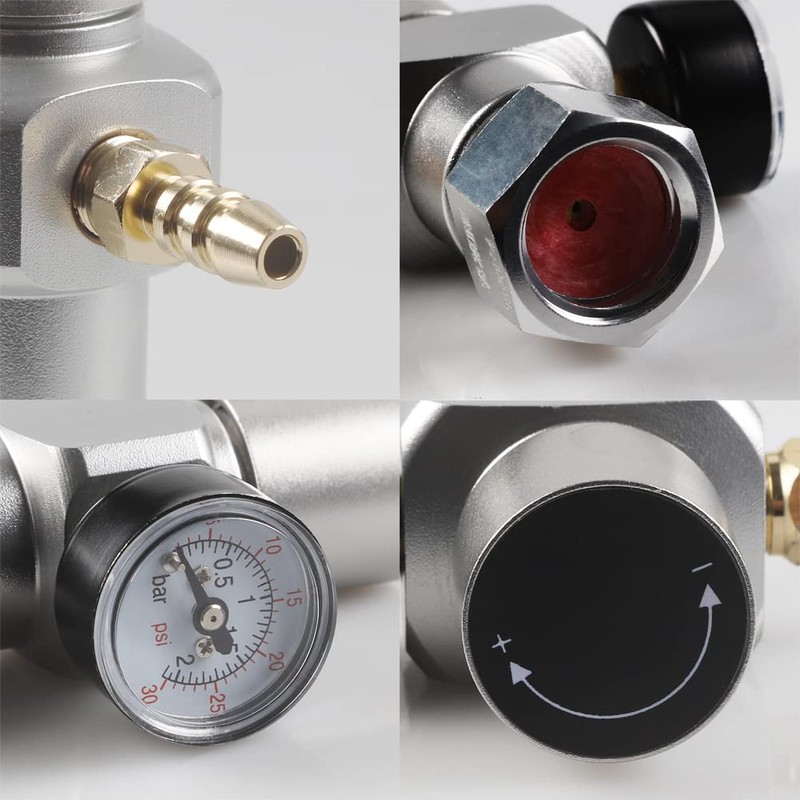 2 in 1 Mini CO2 Gas Regulator Soda Pressure Gauge