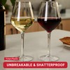 MICHLEY Unbreakable Stemmed Wine Glass 100% Tritan Plastic Dishwasher available