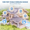 Wireless Doorbell 4 Receivers, Door Chime Kit 400M/1300ft Long Range,