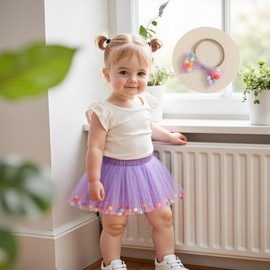 Tutu for Toddler Girls Baby Tulle Rainbow Skirt Kids Little Girls Ballet Dress Birthday Tutu Outfits Clothes (Purple, 2-3 Years)
