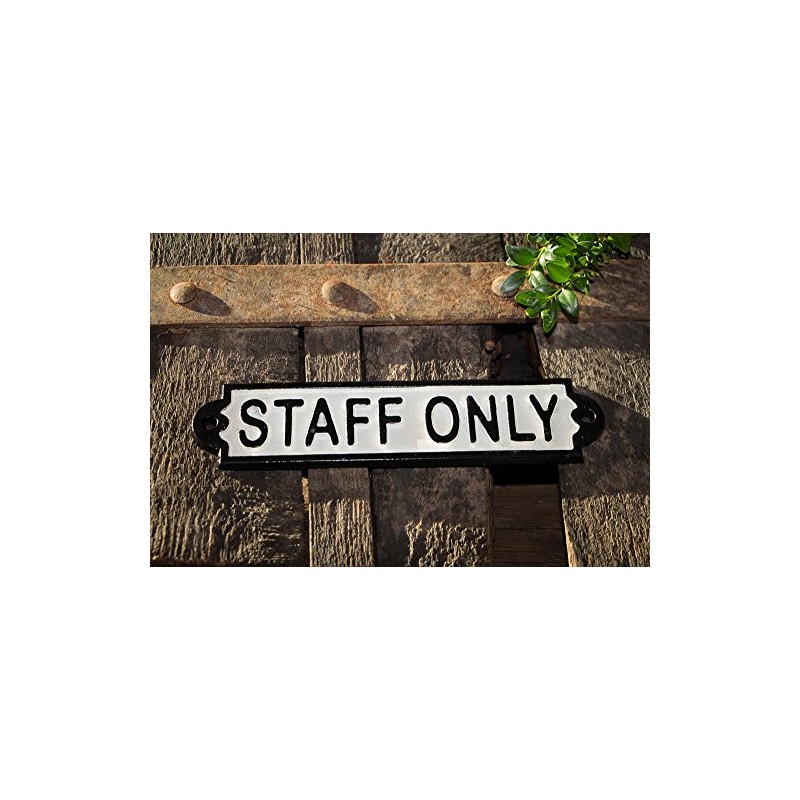 Antikas - Iron Cast Iron Staff Only No Access Door