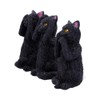 Nemesis Now U4802P9 Three Wise Cat 8.5 cm Black