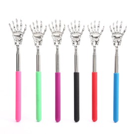 JOYOLA Pack of 6 Back Scratchers, Stainless Steel Telescopic Back Scratcher, Extendable Scratcher for Back and Head Scratching from 22 cm to 59 cm