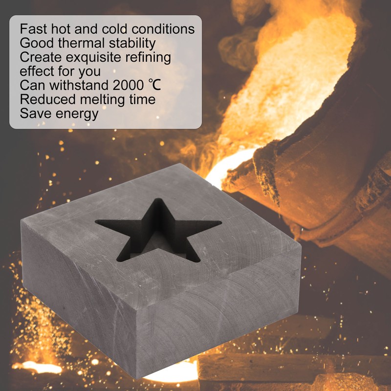 Graphite Ingot Mold Star Shape Gold Silver Melting Casting Mould