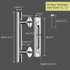 CCJH 9.5" Stainless Steel Sliding Barn Door Handles Pull Flush
