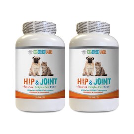 dog joint health treats - PET HIP AND JOINT COMPLEX - DOGS AND CATS - NATURAL VET APPROVED FORMULA - IMMUNE BOOST - GOOD FOR STIFF JOINTS - glucosamine chondroitin vitamin c for dogs - 2 Bottles (240