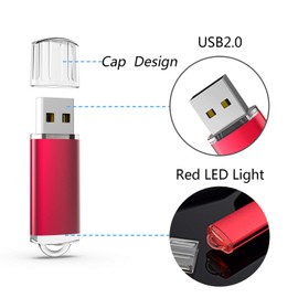 RAOYI 10PCS 16G USB Flash Drive USB 2.0 Memory Stick Thumb Drive Jump Drive Pen Drive-Red