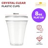 CHEF ROYALE 50x8oz Clear PET Cups with Flat Lids -