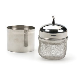 RSVP International Endurance Kitchen Collection Stainless Steel Mesh Floating Spice Infuser for Soups, Stews or Large Tea Pot, Ball, 2.5x4"; 0.5 Cup Capacity
