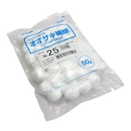 Osaki Medical Osaki Cotton Ball No. 25, 1.0 inch (25 mm) (Diameter), 1.8 oz (50 g)