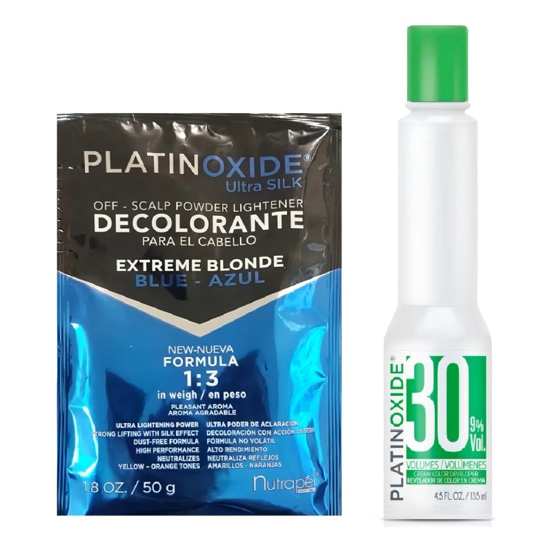 Decolorante Nutrapel Platinoxide Decolorante Nutrapel Platinoxide tono azul para cabello