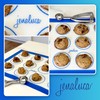Jenaluca Silicone Baking Mat 2 Pack Non Stick with Cookie
