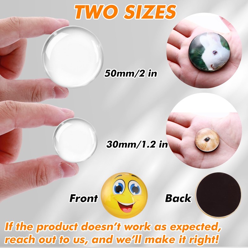 Aertiavty 72 Pcs Fridge Magnets Making Kit, 2 Inch Glass