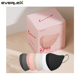 EVERLEX Trien KF94 Mask 50ea, Color#$%Size:Pure Black-L