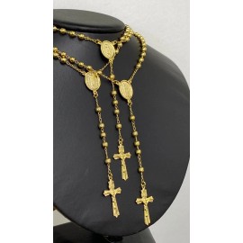 Prime Jewelry 269 Virgen de Guadalupe Rosary 24" 14K Gold Filled Jewelry Catholics Gifts Mens