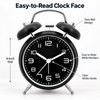 4 Inch Twin Bell Alarm Clock with Metal Frame –