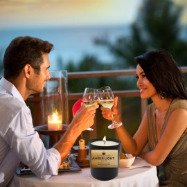 Remarkable Aromas Aromatic Men's Candle Set, 4 Scents, Up to 200 Hours Burning, 100% Natural Soy