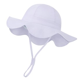 Baby Girl Sun Hat Toddler Summer Bucket Hats UPF 50+ Hat for Infant Girl Beach Hat with Wide Brim 0-6T Blue 2-4 T
