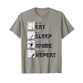 Eat Sleep Anime Repeat - Japan Japanese Fan Gift T-Shirt