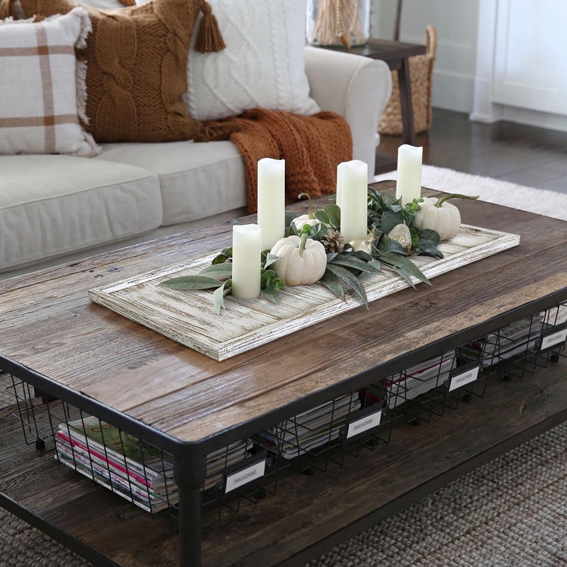 Gurfuy Extra Large Long Rectangle Ottoman Table Tray 40"x20" -