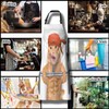 Olikked Apron Kitchen for Women Fitness Cat Mans Aprons for