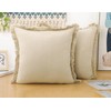NUYECY Set of 2 Boho Throw Pillow Covers 20x20,Beige Yellow