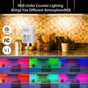 RGB Under Cabinet Lights Plug in, 3 PCS 12 Inch