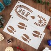 Christmas Santa Footprint, 3 Pieces Santa Claus Footprints Stencil, Reusable