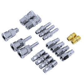 18 Pieces Air Hose Quick Connect Air Compressor Connector Coupler Pneumatic Quick Fittings Set
