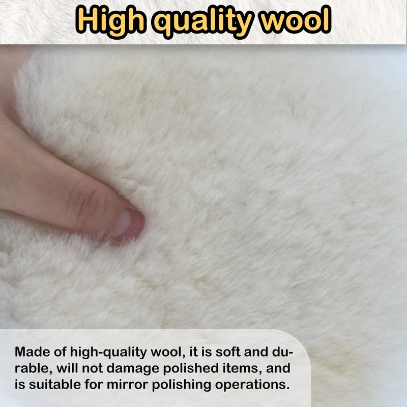 ZHYFC Wool Buffing Pads 6 Inch, 2 Pack Wool Buffing