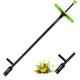 FLORA GUARD Weed Puller, 40" Stand Up Weeder Hand Tool, Long Handle Garden Weeding Tool with 4 Claws, Weed Remover for Lawn, Yard, Garden, Dandelion Picker,Weeder Tool