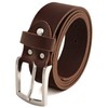 Fa.Volmer® Men's Buffalo Leather Belt Jeans Suit Brown 38 mm